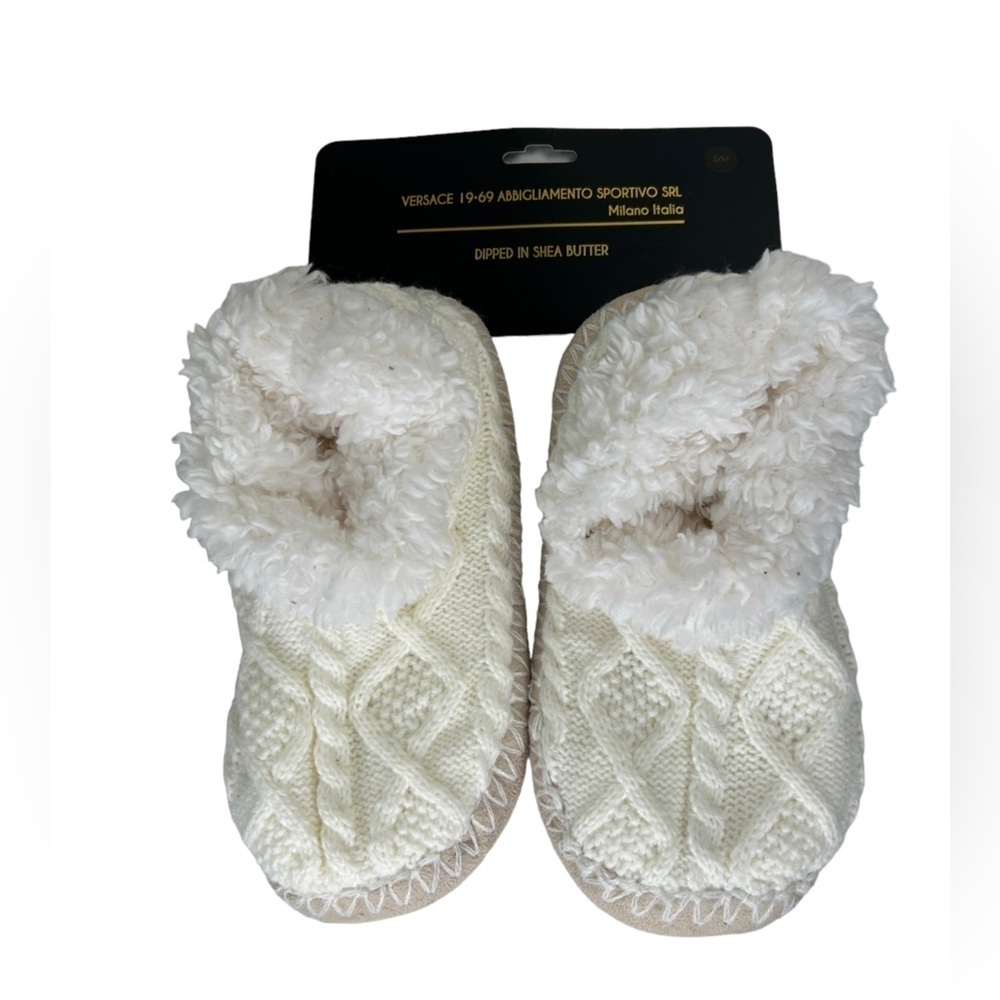Versace 19.69 Dipped in Shea Butter SZ S/M Slippers NEW Cozy Loungewear
